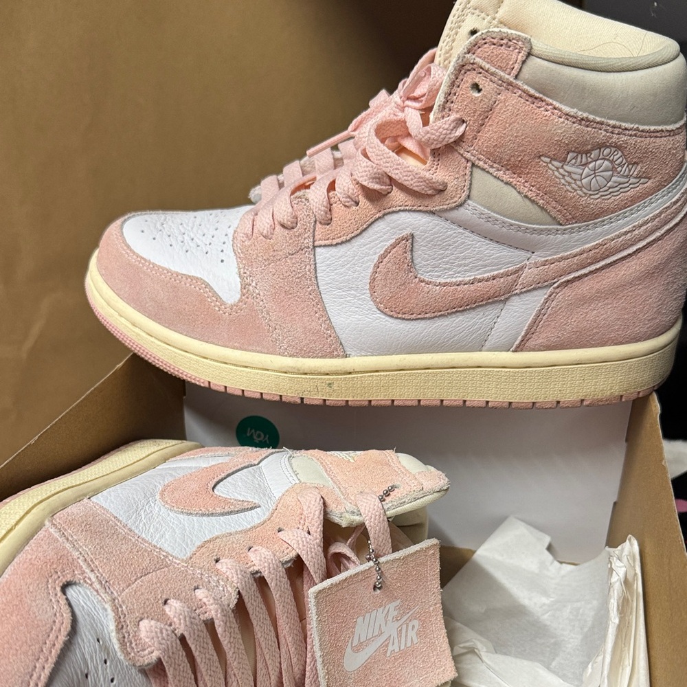 Jordan Women's Athletic Shoes in Pink and White